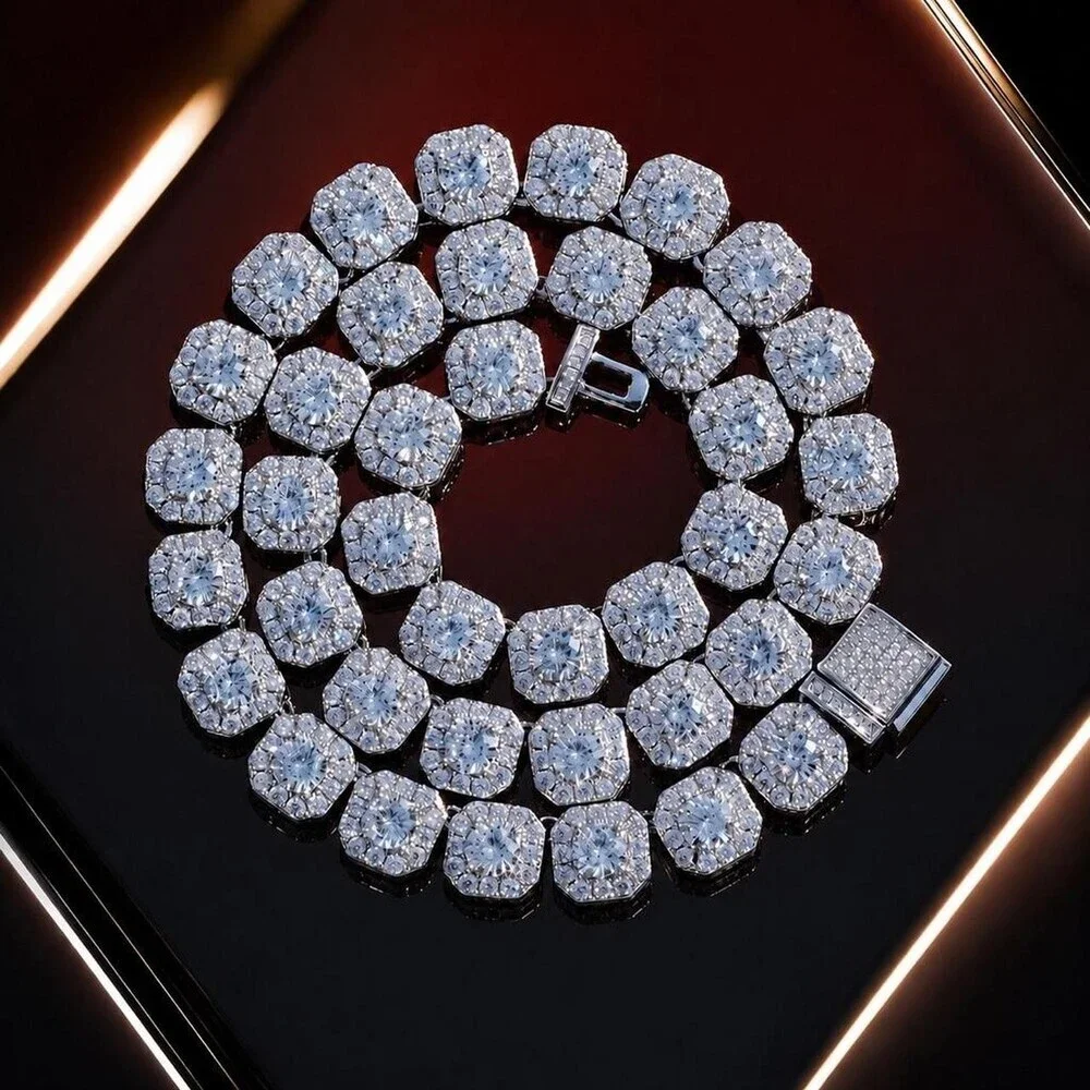 Iced Out Octagon Cluster Tennis chain 20inch